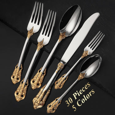 30 - Pieces Royal Vintage Stainless Steel Cutlery - Casatrail.com